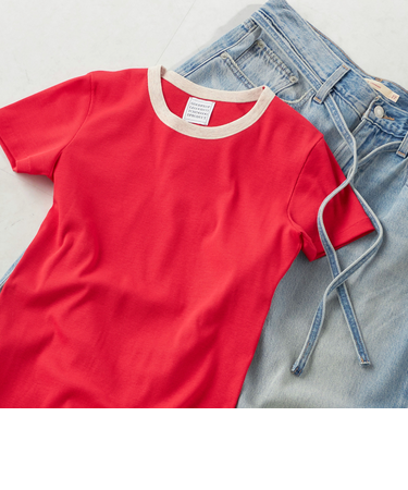 《予約》【一部SHIPS別注】GGG:〈手洗い可能〉クルーネック 半袖 TEE