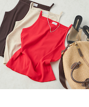 《予約》【SHIPS別注】GGG:〈手洗い可能〉スクエアネック リブ タンクトップ