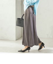 《予約》〈手洗い可能〉カッセン パウダー サテン スカート パンツ