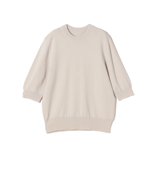 《予約》SHIPS Colors:〈接触冷感・手洗い可能〉14ゲージ 5分袖 ニット◆