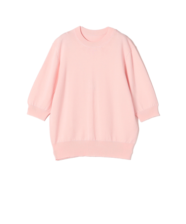 《予約》SHIPS Colors:〈接触冷感・手洗い可能〉14ゲージ 5分袖 ニット◆