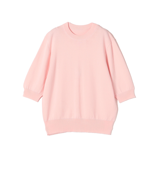 《予約》SHIPS Colors:〈接触冷感・手洗い可能〉14ゲージ 5分袖 ニット◆