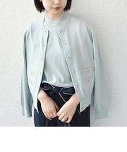 《予約》SHIPS Colors:〈接触冷感・手洗い可能〉14ゲージ クルーネック カーディガン◆