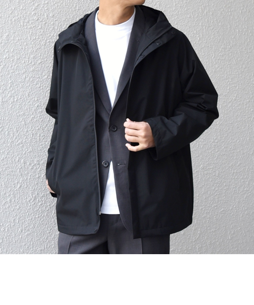 【WEB限定】SHIPS any:〈撥水/防風/洗濯機可能〉オールウェザー ミドル フード コート◆