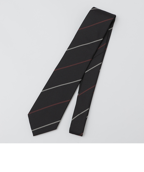 SHIPS: シルク バスケット ストライプ ネクタイ