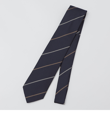 SHIPS: シルク バスケット ストライプ ネクタイ