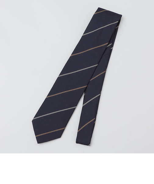 SHIPS: シルク バスケット ストライプ ネクタイ