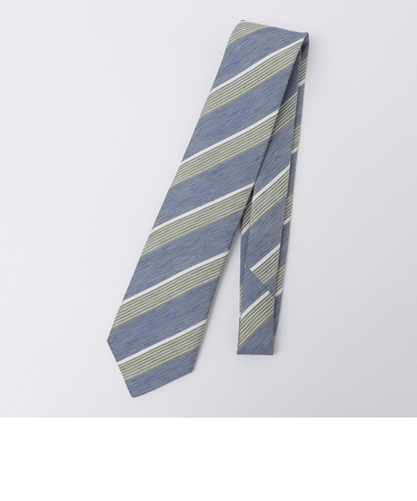 Errico Formicola: メランジ ヘアライン ストライプ ネクタイ