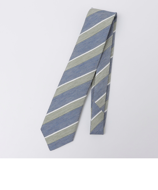 Errico Formicola: メランジ ヘアライン ストライプ ネクタイ