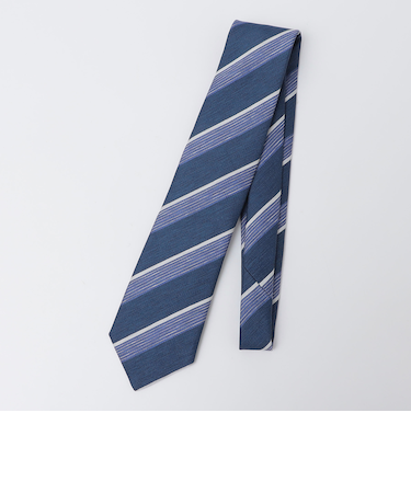 Errico Formicola: メランジ ヘアライン ストライプ ネクタイ