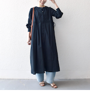 《予約》SHIPS any:〈洗濯機可能〉キャンブリック Aライン フリル シャツ ワンピース