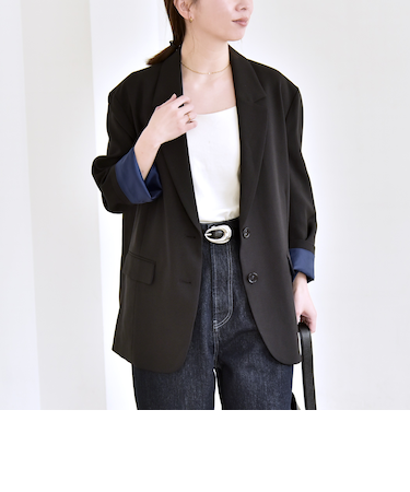 《予約》quaranciel:〈手洗い可能〉ウーステッド テーラード ボタン ジャケット