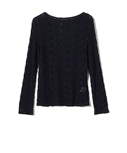 《予約》SHIPS Colors:〈手洗い可能〉ストレッチ レース ボートネック トップス◆