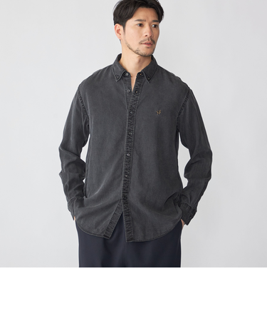 【WEB限定】SHIPS:〈手洗い可能〉リヨセル エア ボタンダウン デニム シャツ