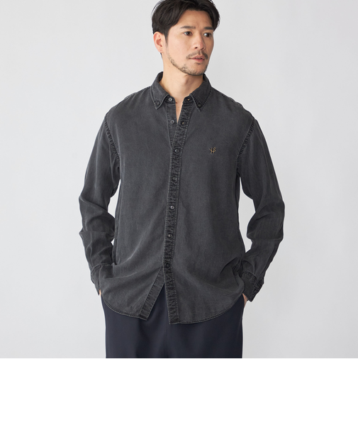 【WEB限定】SHIPS:〈手洗い可能〉リヨセル エア ボタンダウン デニム シャツ