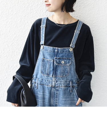 〈手洗い可能〉コットン ベロア ボートネック ロング スリーブ プルオーバー