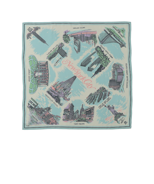 【SHIPS any別注】BINDU:〈手洗い可能〉マップ スカーフ