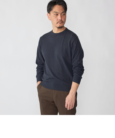 SHIPS: 14ゲージ アムンゼン クルーネック ロングスリーブ ニット