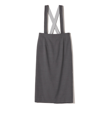 SHIPS Primary Navy Label:トロピカル サスペンダースカート