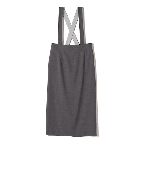 SHIPS Primary Navy Label:トロピカル サスペンダースカート