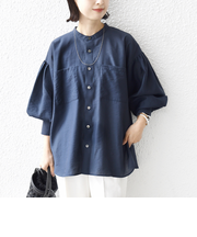 〈手洗い可能〉シアー タンブラー ポケット デザイン シャツ