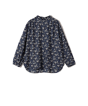SHIPS Primary Navy Label:〈手洗い可能〉LIBERTY ギャザー ブラウス