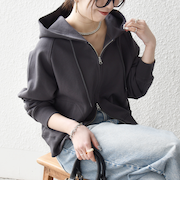 《予約》SHIPS any:〈洗濯機可能〉USAコットン 裏毛 ジップ コンパクト パーカー