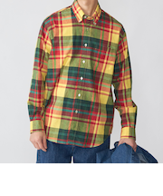 SHIPS: AUTHENTIC マドラスチェック ボタンダウン シャツ