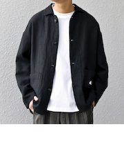 SHIPS any:〈洗濯機可能〉NOVELTEX リネン/コットン ワッフル シャツ ジャケット◆
