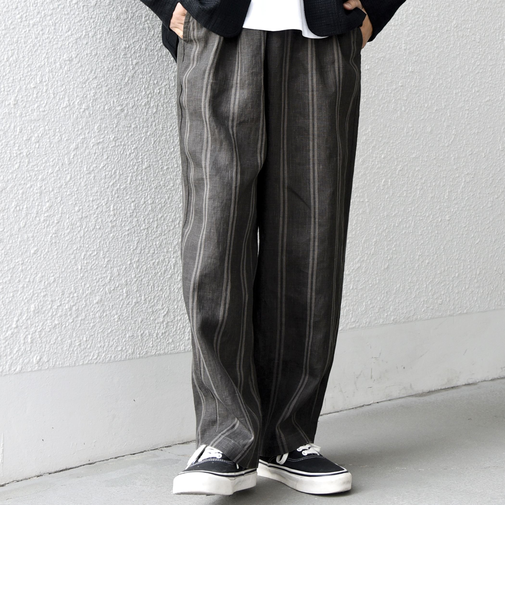 SHIPS any:〈洗濯機可能〉NOVELTEX リネン フリーサイズ リラックス イージー パンツ◆