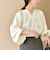《予約》quaranciel:〈洗濯機可能〉ツイル スキッパー ボリュームスリーブ ブラウス