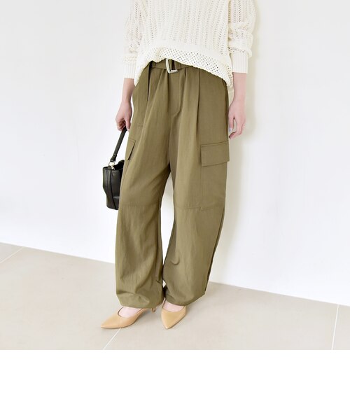 予約》quaranciel:〈洗濯機可能〉ツイル ワイド イージー カーゴ