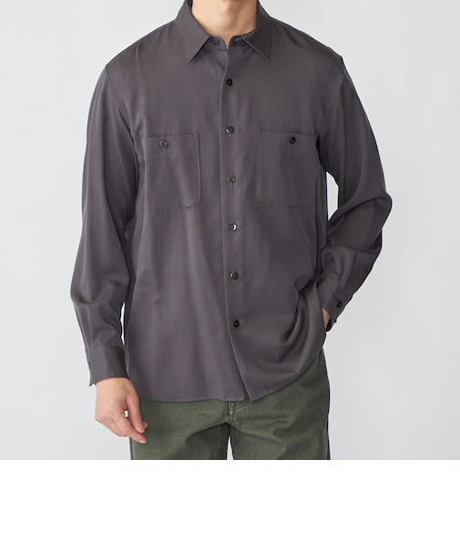 SHIPS: 〈手洗い可能〉リヨセル レギュラーカラー シャツ