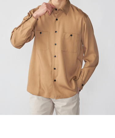SHIPS: 〈手洗い可能〉リヨセル レギュラーカラー シャツ