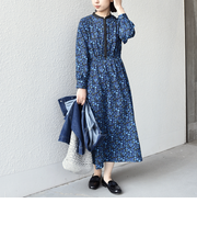 《予約》SHIPS Colors:〈手洗い可能〉MULHOUSE フラワー プリント ワンピース◆