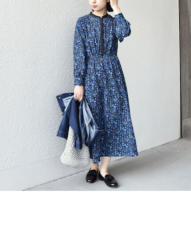 《予約》SHIPS Colors:〈手洗い可能〉MULHOUSE フラワー プリント ワンピース◆