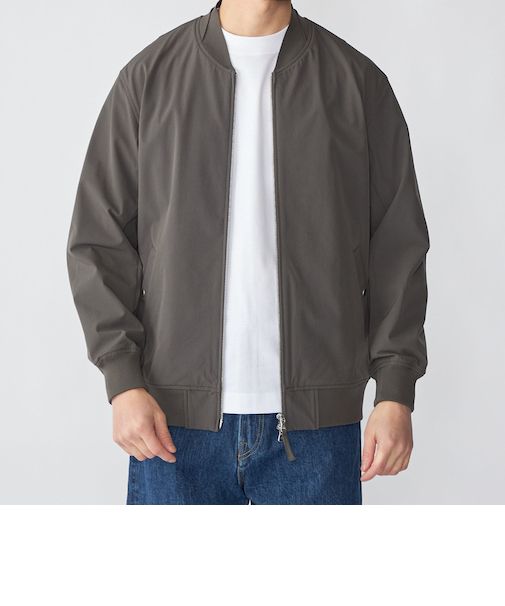 SHIPS:〈撥水/UVカット〉MA-1 リブ ブルゾン