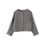 SHIPS Colors:〈手洗い可能〉ツイードライク クロップド ジャケット 3◇