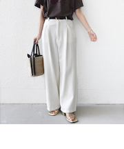 《予約》〈手洗い可能〉ルーズ デニム ポケット デザイン パンツ