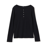 《予約》SHIPS Colors:〈手洗い可能〉シアー ドライタッチ ヘンリーネック TEE◆