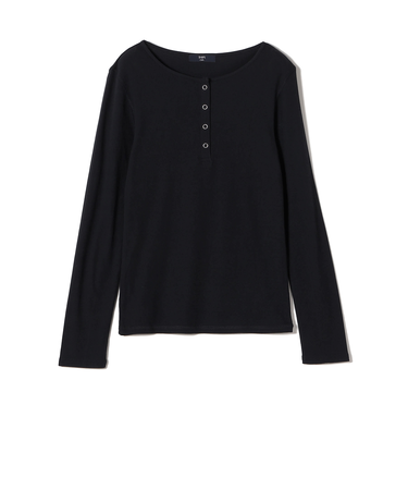 《予約》SHIPS Colors:〈手洗い可能〉シアー ドライタッチ ヘンリーネック TEE◆