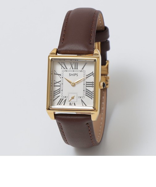 【WEB限定】SHIPS: スクエア Dバックル ウォッチ