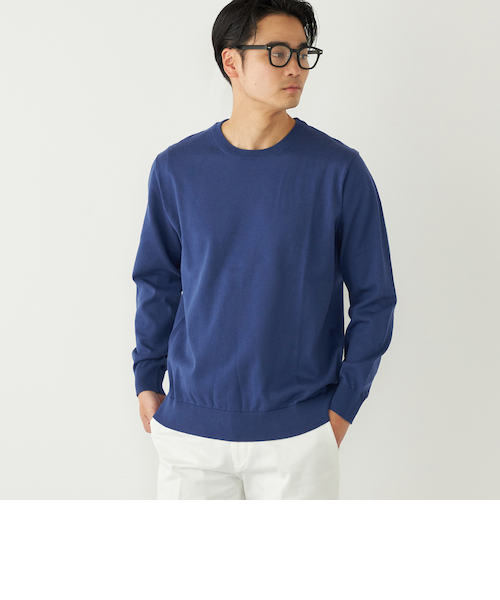 SHIPS Colors:〈洗濯機可能〉14ゲージ 天竺 クルーネック ニット