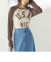 《予約》NINE CASE:〈手洗い可能〉シアー ラグラン TEE