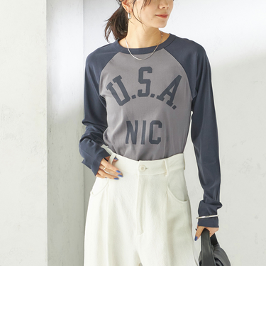 NINE CASE:〈手洗い可能〉シアー ラグラン TEE