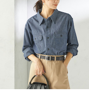 《予約》NINE CASE:〈洗濯機可能〉シャンブレー シャツ