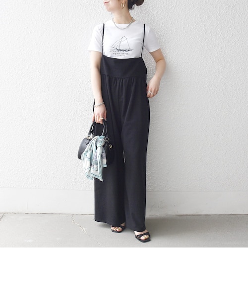 WEB限定 / 追加》ドットジャガードサロペット｜スピックアンドスパンの