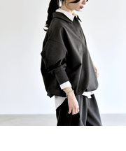 《予約》quaranciel:〈洗濯機可能〉ライト ポンチ ドロスト ポロ プルオーバー