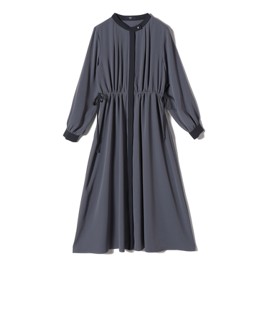 《予約》SHIPS Colors:〈手洗い可能〉配色 ギャザー ワンピース 2◆