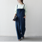 《予約》SHIPS any:〈洗濯機可能〉カルゼ キャミ ワイド サロペット